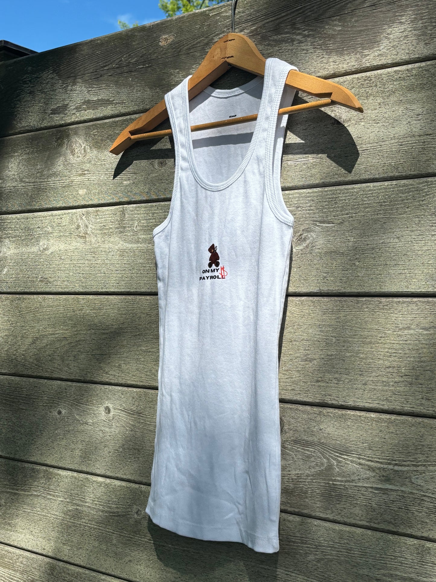ON MY PAYROLL TANK-WHITE